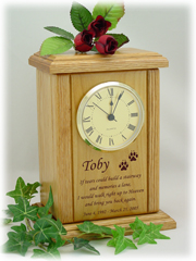 Mantel Clock Pet Urn - MCS-75-GLD